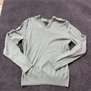 Banana Republic Sweater Mens Small Blue V Neck Pima Cotton Cashmere Pullover